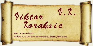 Viktor Koraksić vizit kartica